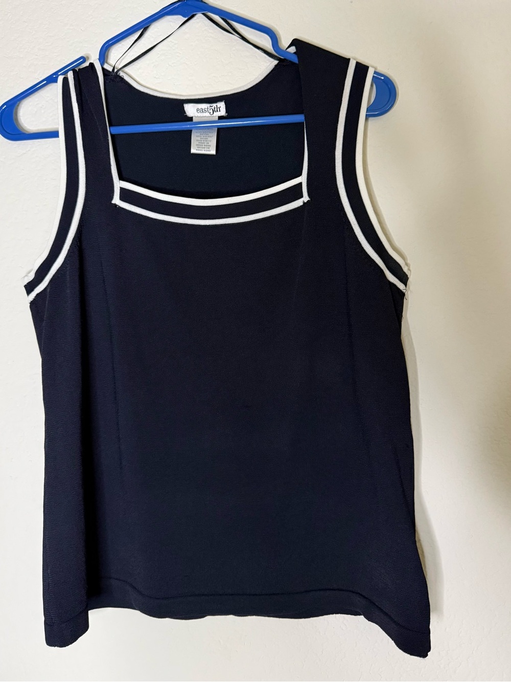 East 5th Black Tank with White Trim